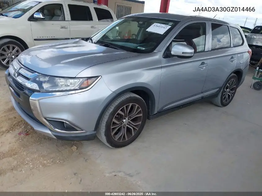 2016 Mitsubishi Outlander Se VIN: JA4AD3A30GZ014466 Lot: 42603242