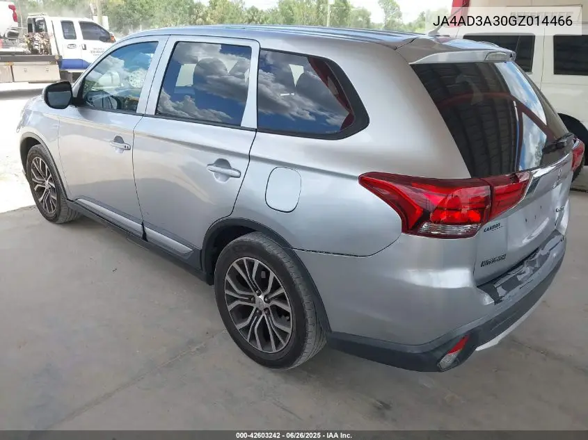 2016 Mitsubishi Outlander Se VIN: JA4AD3A30GZ014466 Lot: 42603242