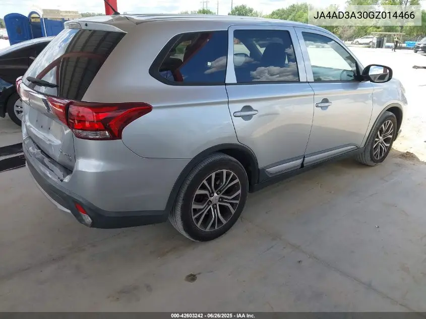 2016 Mitsubishi Outlander Se VIN: JA4AD3A30GZ014466 Lot: 42603242