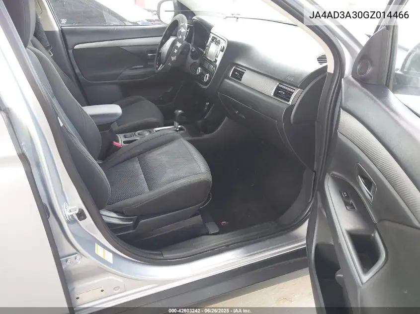 2016 Mitsubishi Outlander Se VIN: JA4AD3A30GZ014466 Lot: 42603242