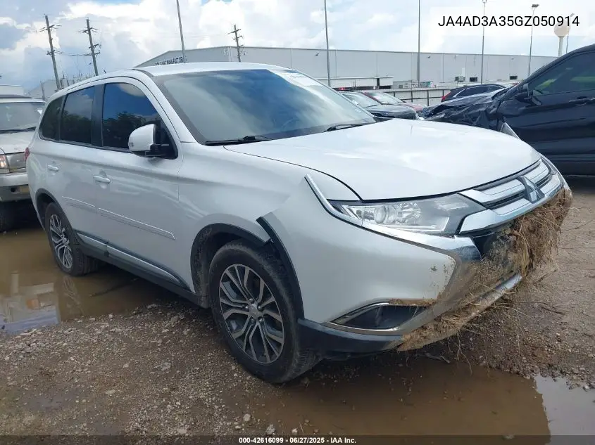 2016 Mitsubishi Outlander Se VIN: JA4AD3A35GZ050914 Lot: 42616099