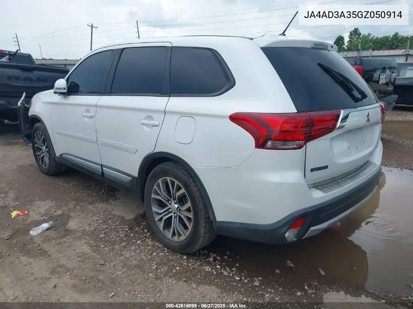 2016 Mitsubishi Outlander Se VIN: JA4AD3A35GZ050914 Lot: 42616099
