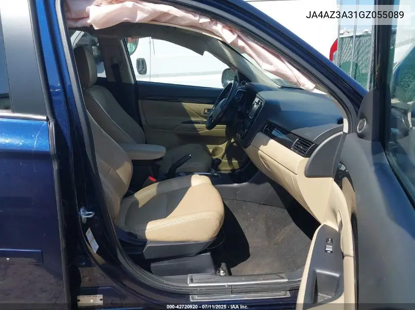 2016 Mitsubishi Outlander Sel VIN: JA4AZ3A31GZ055089 Lot: 42720920