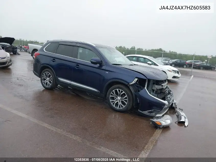 2017 Mitsubishi Outlander Gt VIN: JA4JZ4AX7HZ605583 Lot: 12353835