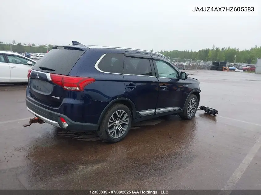 2017 Mitsubishi Outlander Gt VIN: JA4JZ4AX7HZ605583 Lot: 12353835