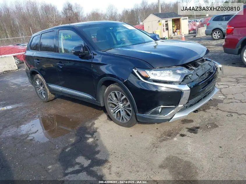 2017 Mitsubishi Outlander Se VIN: JA4AZ3A3XHZ030810 Lot: 42006281