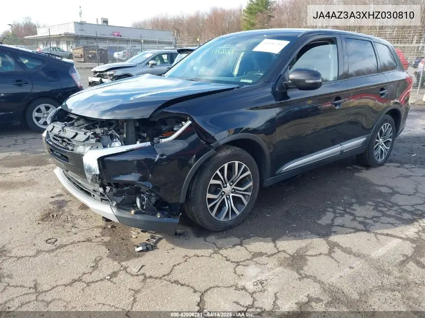2017 Mitsubishi Outlander Se VIN: JA4AZ3A3XHZ030810 Lot: 42006281