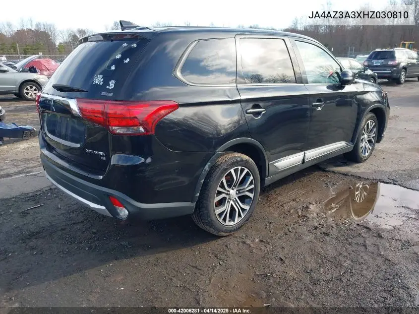 2017 Mitsubishi Outlander Se VIN: JA4AZ3A3XHZ030810 Lot: 42006281