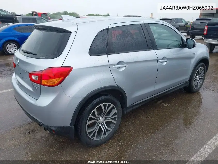 2017 Mitsubishi Outlander Sport 2.4 Se VIN: JA4AR3AW0HZ065902 Lot: 42199270
