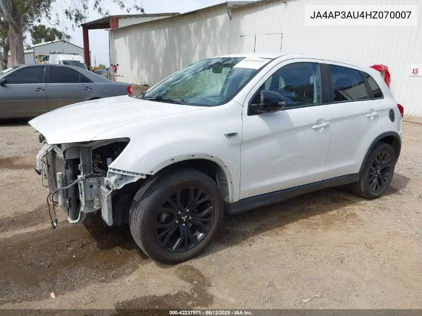 2017 Mitsubishi Outlander Sport 2.0 Le VIN: JA4AP3AU4HZ070007 Lot: 42237971