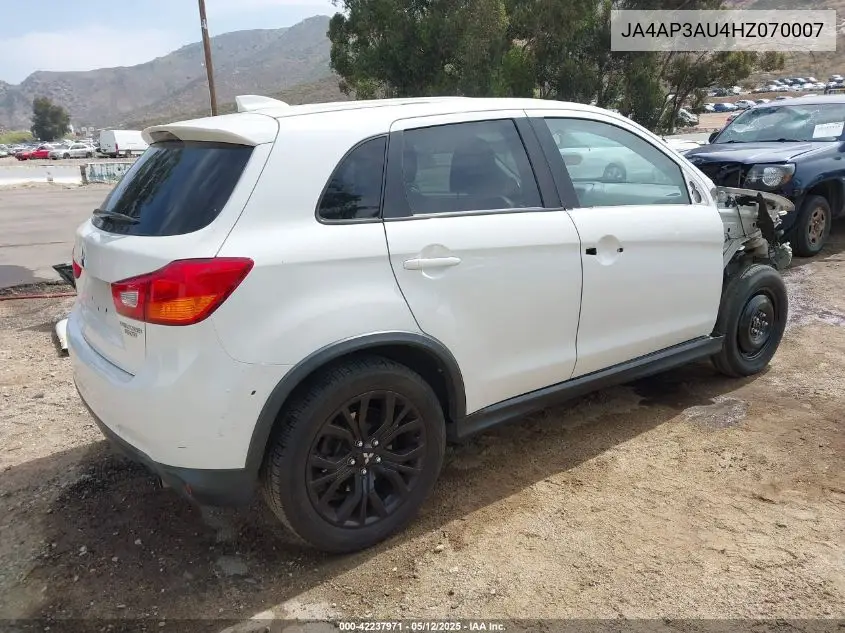 2017 Mitsubishi Outlander Sport 2.0 Le VIN: JA4AP3AU4HZ070007 Lot: 42237971