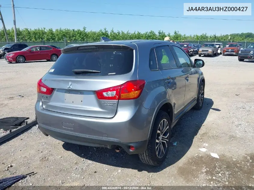 2017 Mitsubishi Outlander Sport 2.0 Es VIN: JA4AR3AU3HZ000427 Lot: 42242515