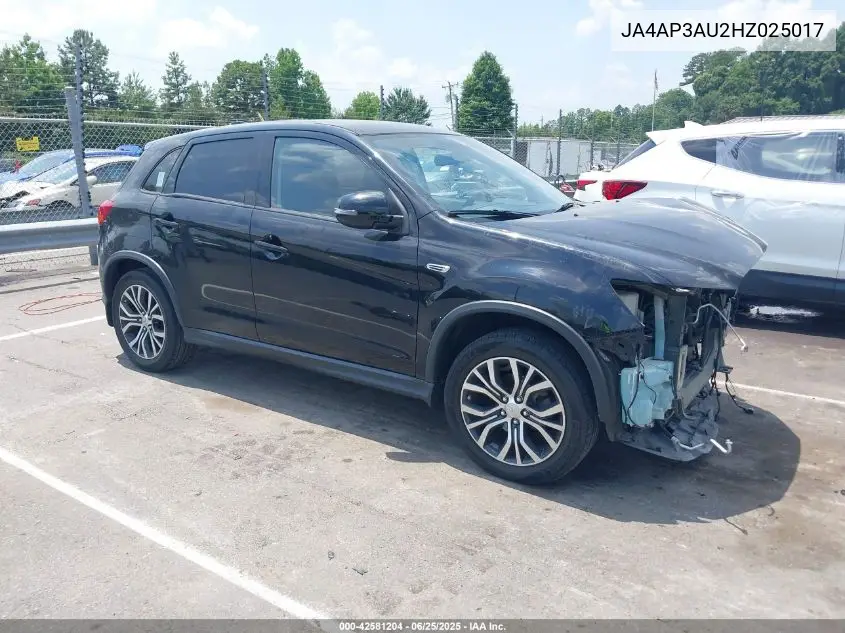 2017 Mitsubishi Outlander Sport 2.0 Es/2.0 Le VIN: JA4AP3AU2HZ025017 Lot: 42581204
