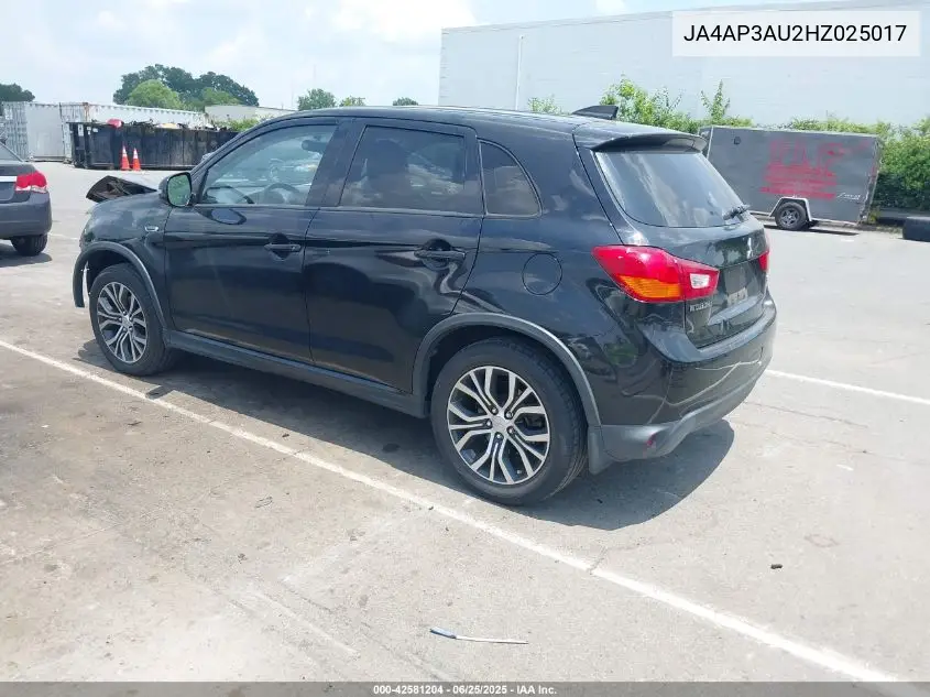 2017 Mitsubishi Outlander Sport 2.0 Es/2.0 Le VIN: JA4AP3AU2HZ025017 Lot: 42581204