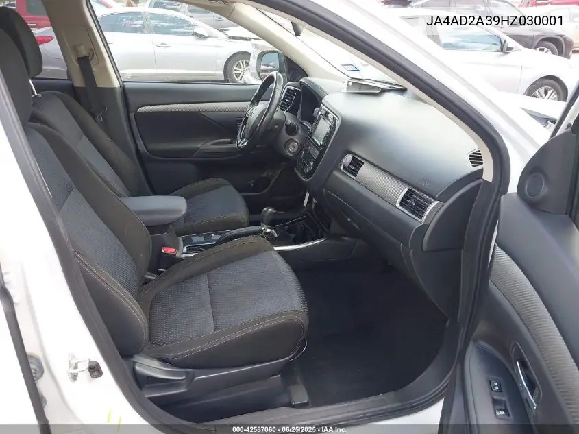 2017 Mitsubishi Outlander Es VIN: JA4AD2A39HZ030001 Lot: 42587060