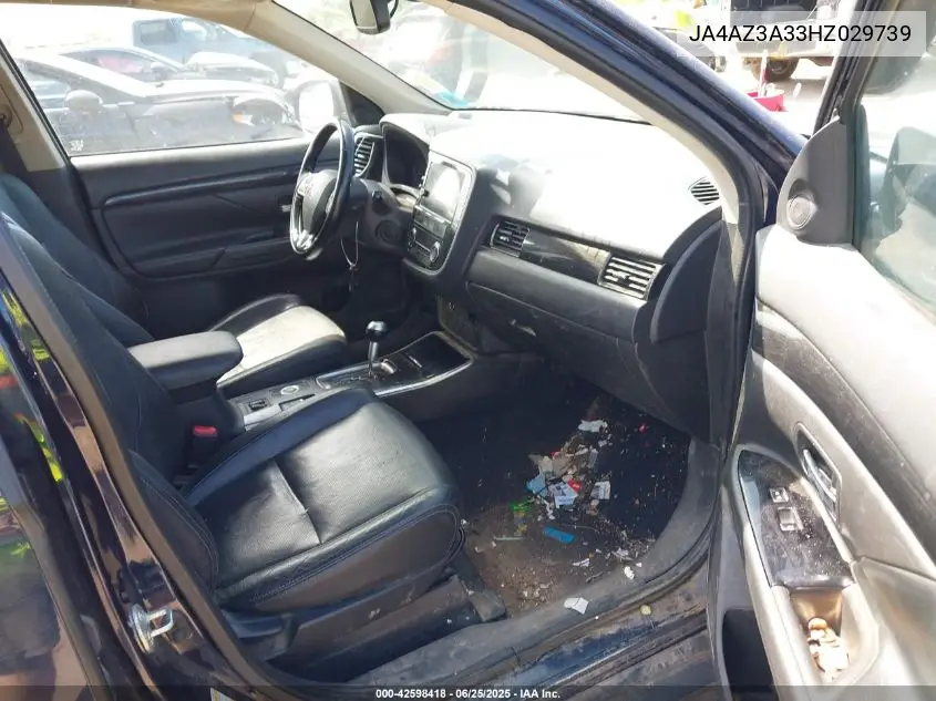 2017 Mitsubishi Outlander Sel VIN: JA4AZ3A33HZ029739 Lot: 42598418