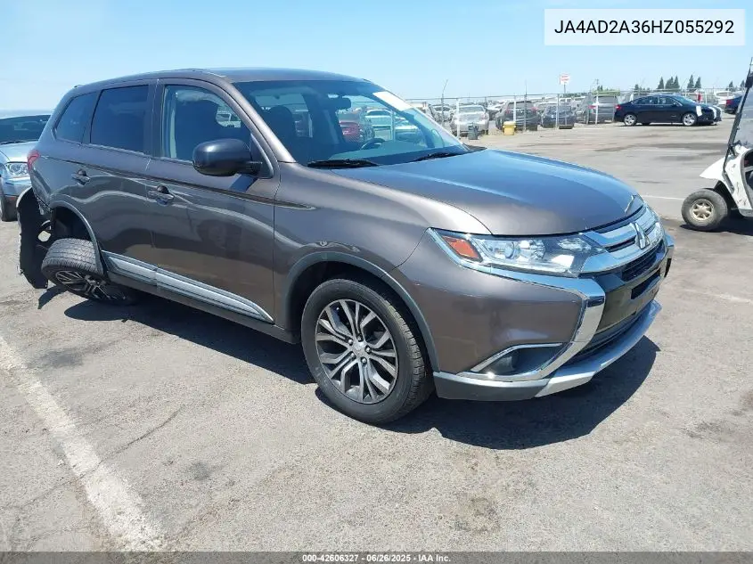 2017 Mitsubishi Outlander Es VIN: JA4AD2A36HZ055292 Lot: 42606327
