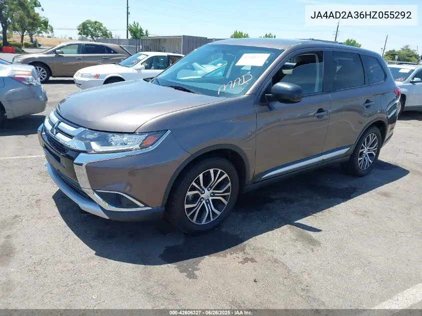 2017 Mitsubishi Outlander Es VIN: JA4AD2A36HZ055292 Lot: 42606327