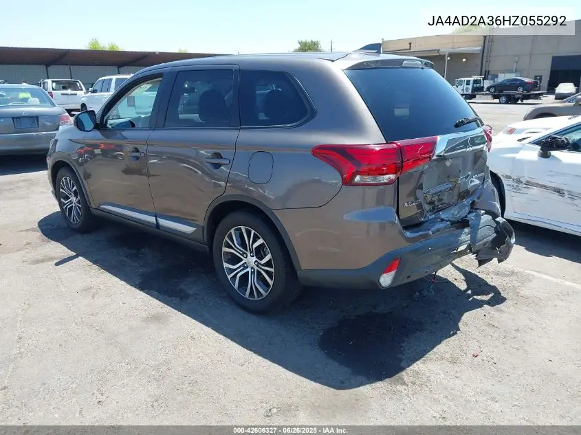 2017 Mitsubishi Outlander Es VIN: JA4AD2A36HZ055292 Lot: 42606327
