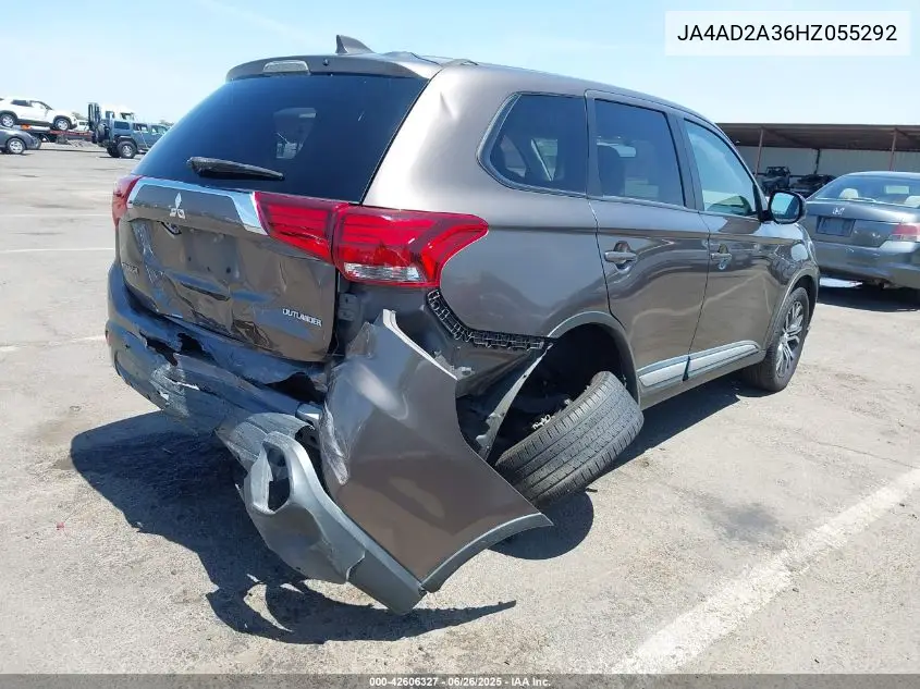 2017 Mitsubishi Outlander Es VIN: JA4AD2A36HZ055292 Lot: 42606327