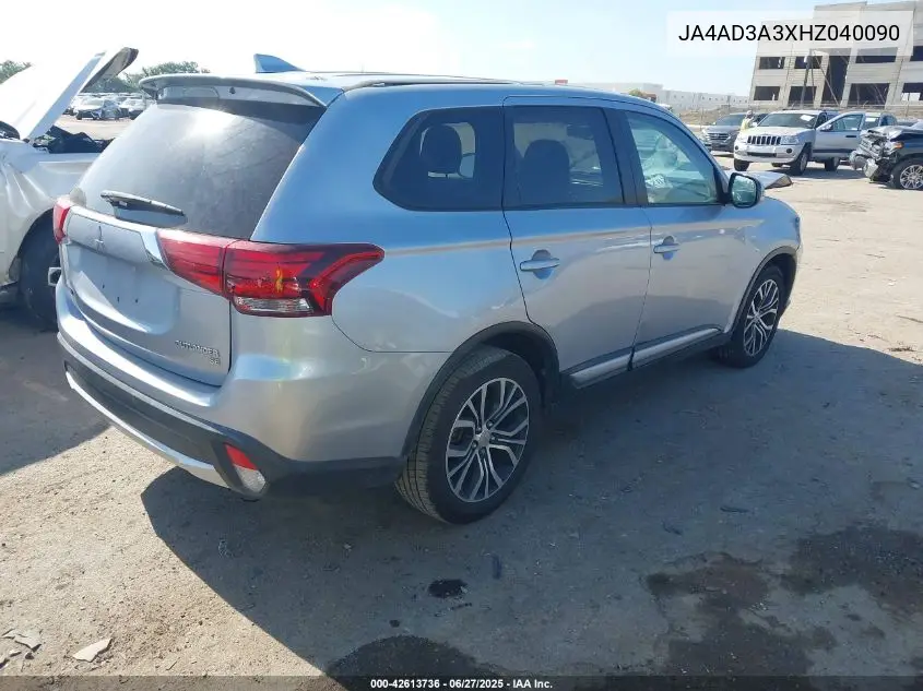 2017 Mitsubishi Outlander Se VIN: JA4AD3A3XHZ040090 Lot: 42613736