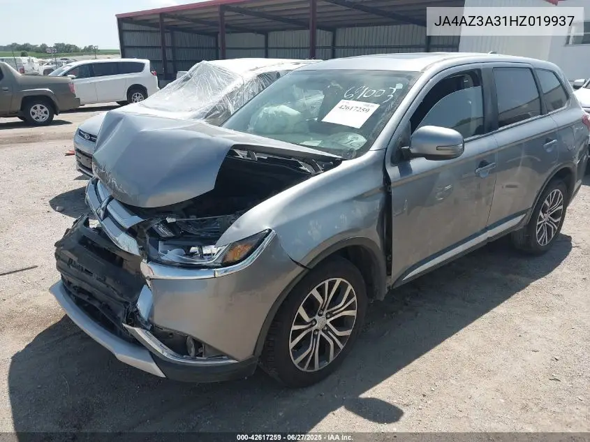 2017 Mitsubishi Outlander Se/Sel VIN: JA4AZ3A31HZ019937 Lot: 42617259