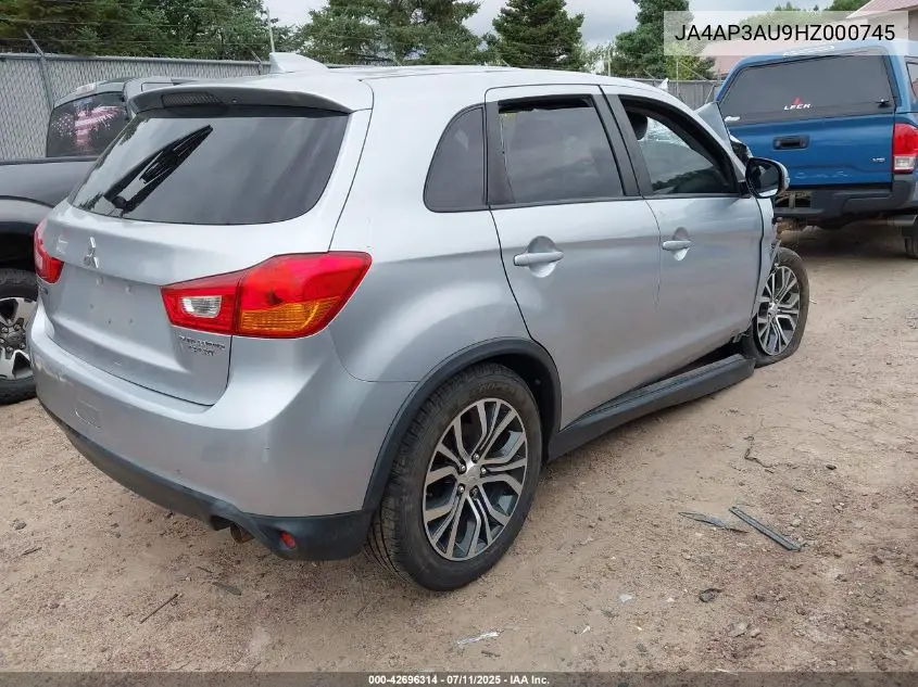 2017 Mitsubishi Outlander Sport 2.0 Es/2.0 Le VIN: JA4AP3AU9HZ000745 Lot: 42696314