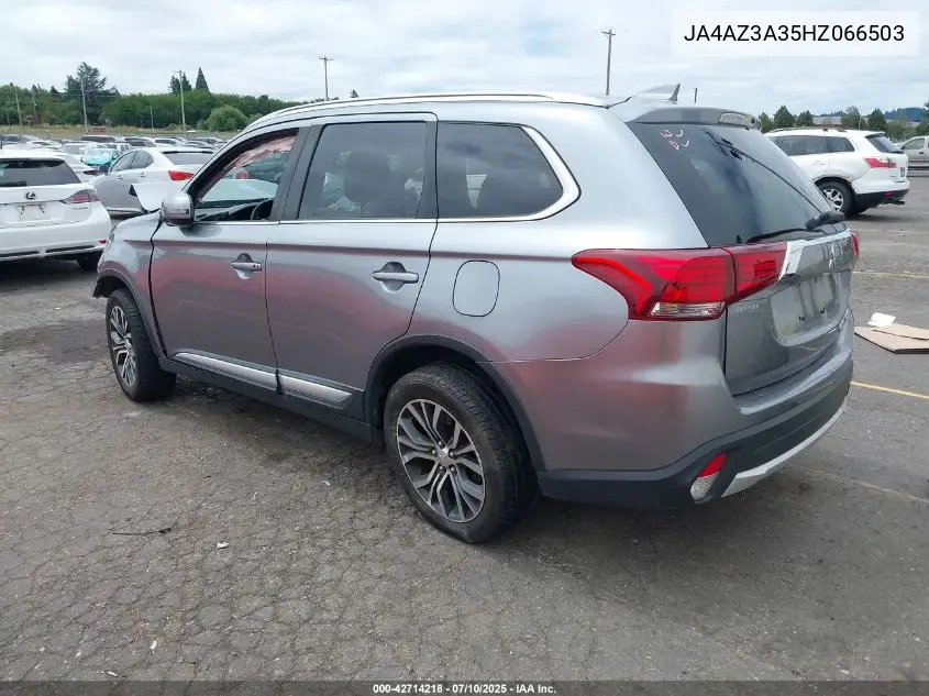 2017 Mitsubishi Outlander Sel VIN: JA4AZ3A35HZ066503 Lot: 42714218