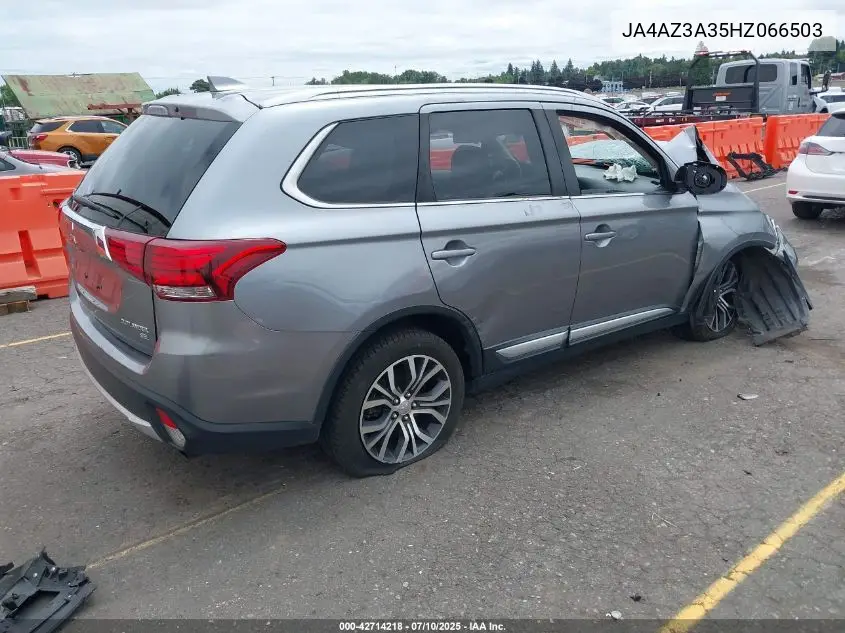 2017 Mitsubishi Outlander Sel VIN: JA4AZ3A35HZ066503 Lot: 42714218