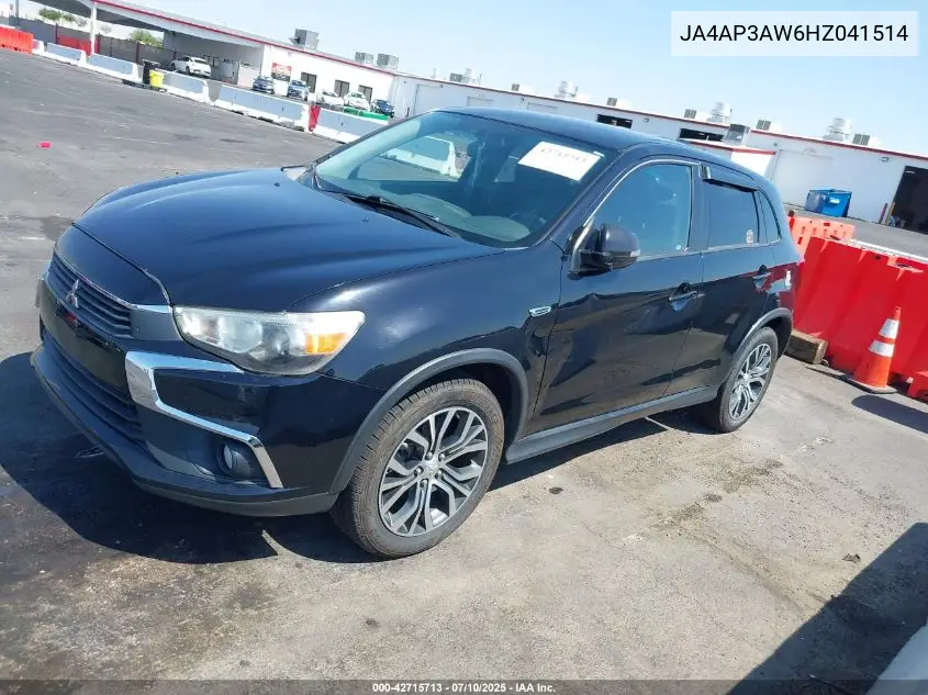 2017 Mitsubishi Outlander Sport Es/Se VIN: JA4AP3AW6HZ041514 Lot: 42715713