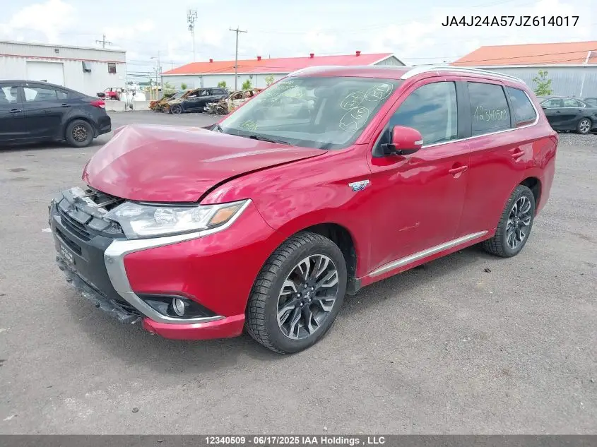 2018 Mitsubishi Outlander Phev Gt/Se VIN: JA4J24A57JZ614017 Lot: 12340509