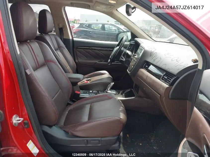 2018 Mitsubishi Outlander Phev Gt/Se VIN: JA4J24A57JZ614017 Lot: 12340509