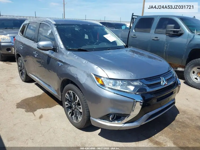2018 Mitsubishi Outlander Phev Sel VIN: JA4J24A53JZ031721 Lot: 42614065
