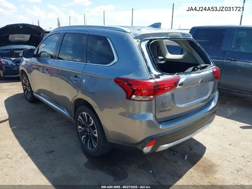 2018 Mitsubishi Outlander Phev Sel VIN: JA4J24A53JZ031721 Lot: 42614065