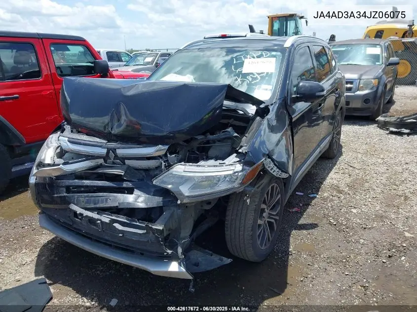 2018 Mitsubishi Outlander Le/Se/Sel VIN: JA4AD3A34JZ06075 Lot: 42617672