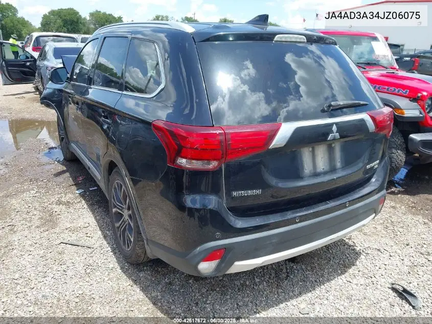 2018 Mitsubishi Outlander Le/Se/Sel VIN: JA4AD3A34JZ06075 Lot: 42617672