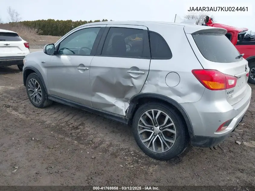 2019 Mitsubishi Outlander Sport 2.0 Es VIN: JA4AR3AU7KU024461 Lot: 41769858