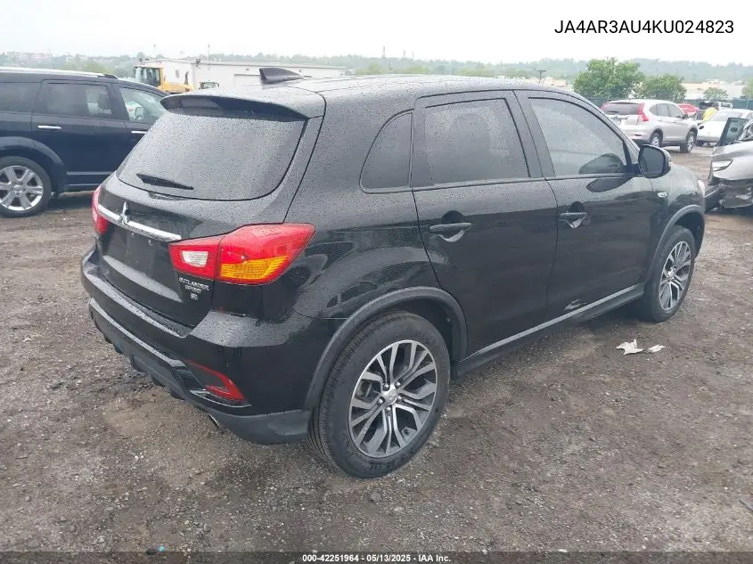 2019 Mitsubishi Outlander Sport 2.0 Se VIN: JA4AR3AU4KU024823 Lot: 42251964