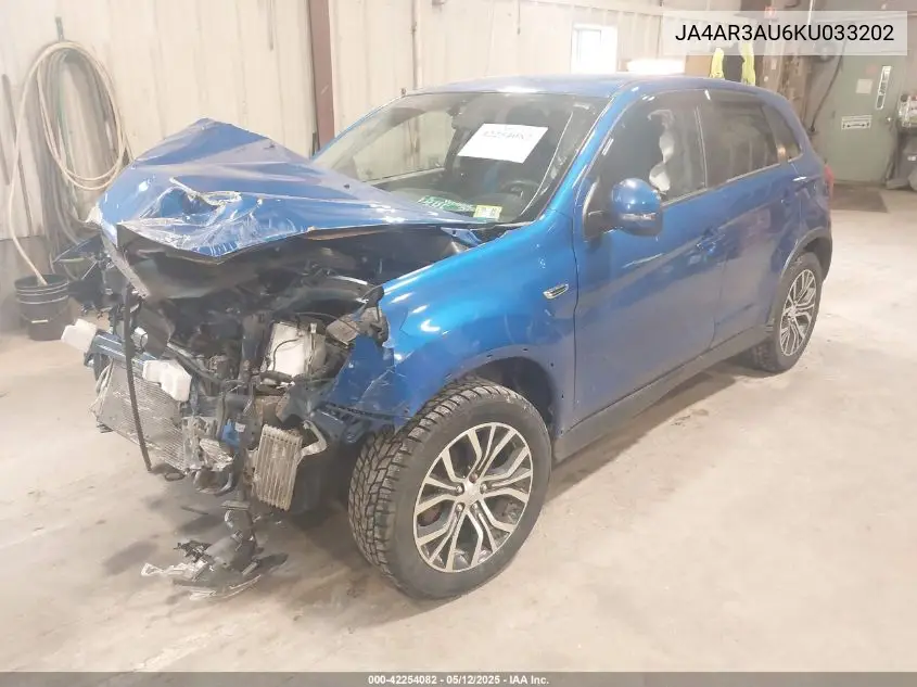 2019 Mitsubishi Outlander Sport 2.0 Es VIN: JA4AR3AU6KU033202 Lot: 42254082