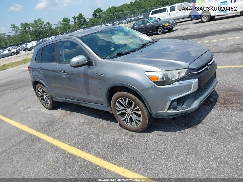 2019 Mitsubishi Outlander Sport 2.0 Es VIN: JA4AP3AU3KU020462 Lot: 42605647