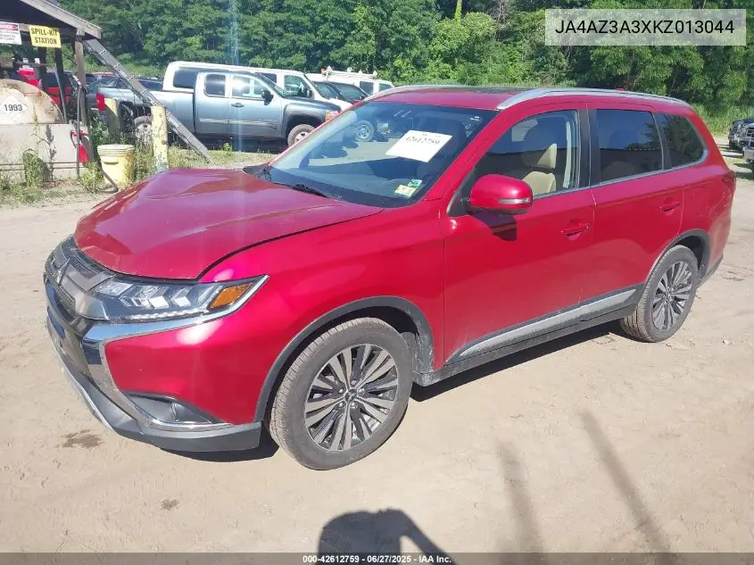 2019 Mitsubishi Outlander Sel VIN: JA4AZ3A3XKZ013044 Lot: 42612759