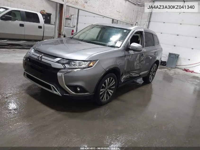 2019 Mitsubishi Outlander Sel VIN: JA4AZ3A30KZ041340 Lot: 42614513