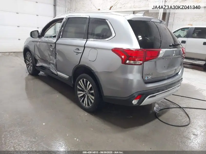 2019 Mitsubishi Outlander Sel VIN: JA4AZ3A30KZ041340 Lot: 42614513