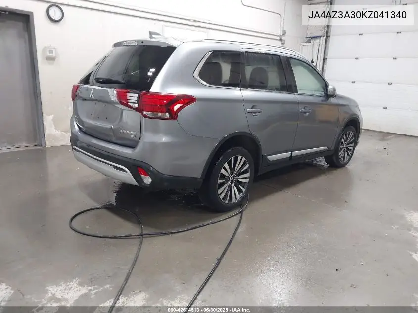 2019 Mitsubishi Outlander Sel VIN: JA4AZ3A30KZ041340 Lot: 42614513