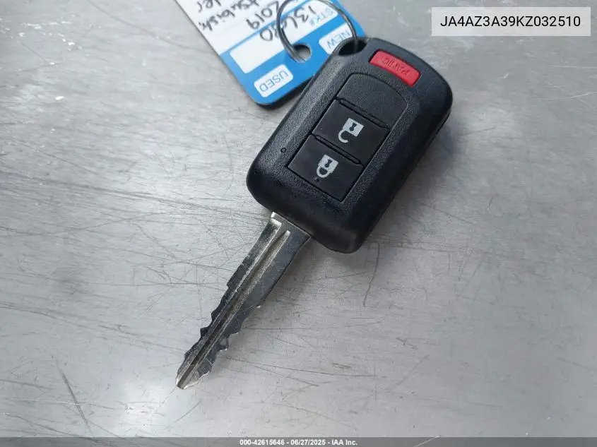 2019 Mitsubishi Outlander Es VIN: JA4AZ3A39KZ032510 Lot: 42615646
