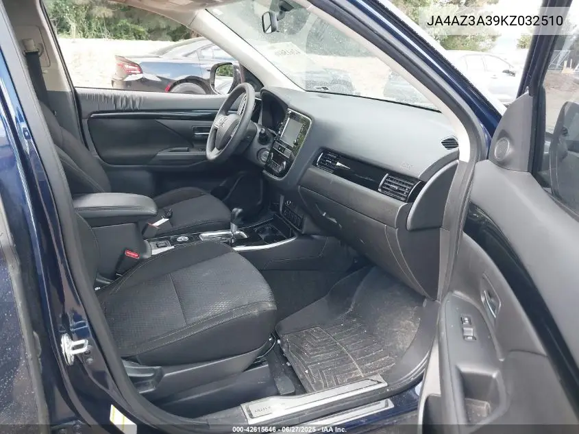 2019 Mitsubishi Outlander Es VIN: JA4AZ3A39KZ032510 Lot: 42615646