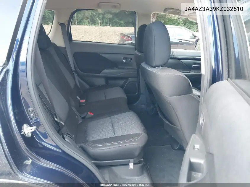 2019 Mitsubishi Outlander Es VIN: JA4AZ3A39KZ032510 Lot: 42615646
