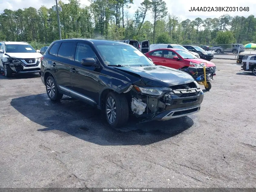 2019 Mitsubishi Outlander Es VIN: JA4AD2A38KZ031048 Lot: 42616369