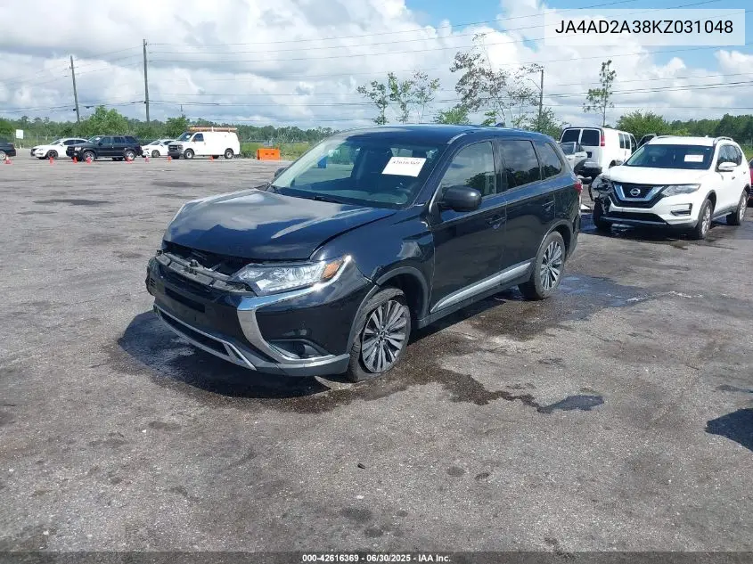 2019 Mitsubishi Outlander Es VIN: JA4AD2A38KZ031048 Lot: 42616369