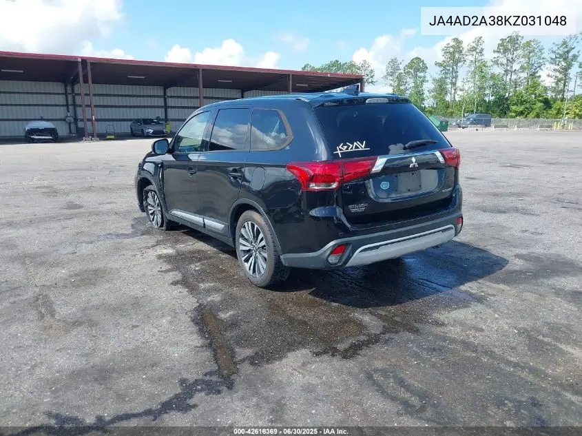 2019 Mitsubishi Outlander Es VIN: JA4AD2A38KZ031048 Lot: 42616369